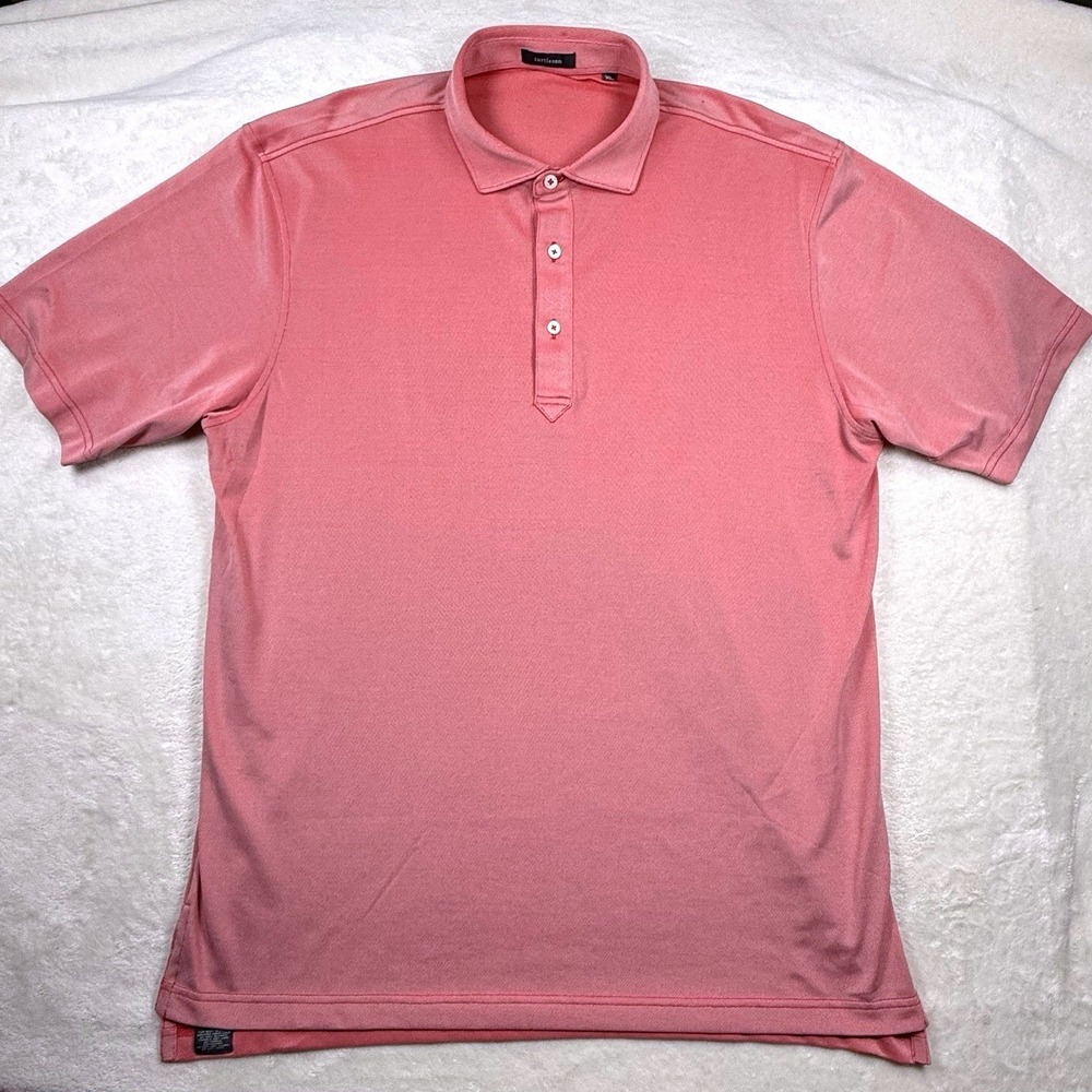Turtleson‎ Polo Shirt Mens XL Pink Short Sleeve Stretch Performance Golf